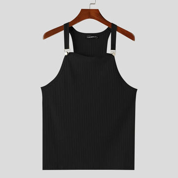 AIDASE  -  Tops Korean Style New Men's Knitted Pit Strap Vests Summer Casual Streetwear Personality Sleeveless Tank Tops S-5XL aidase-shop